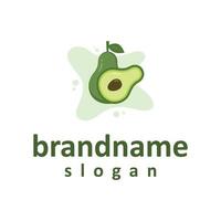 vectorafbeelding van verse avocado logo ontwerpsjabloon vector