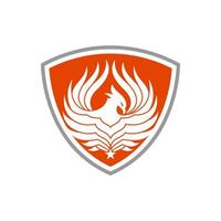 moderne vlammende phoenix logo ontwerpen sjabloon vectorillustratie vector