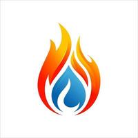 vuur vlam logo vector ontwerpsjabloon
