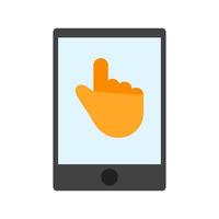 touchscreen technologie plat veelkleurig pictogram vector