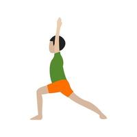 yoga pose v flat multicolor icon vector