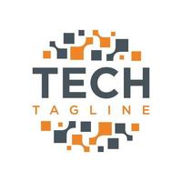 technologie logo ontwerp vector sjabloon