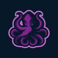 octopus e-sport logo mascotte ontwerp vectorillustratie vector