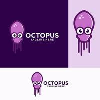 schattige octopus logo vectorillustratie vector