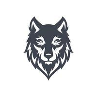 vintage wilde wolf logo vectorillustratie vector