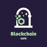 blockchain gate-logo vector