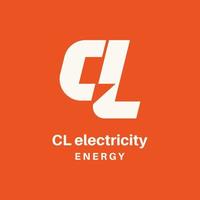 cl elektriciteit letter merk logo vector