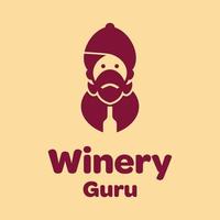 wijnmakerij goeroe logo vector