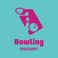 bowling kortingslogo vector