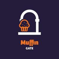 muffin poort logo vector