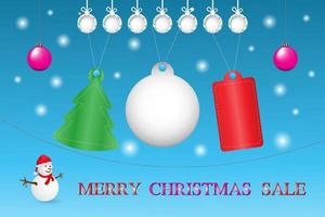 kerst verkoop banner achtergrond. vector illustratie