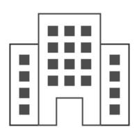 hotelgebouw pictogram op witte achtergrond. vectorillustratie. vector