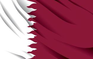 qatar nationale vlag zwaaien realistische vectorillustratie vector