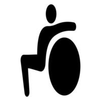 persoon die yoga pictogram op witte achtergrond doet. vectorillustratie. vector