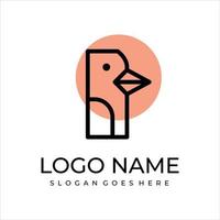 creatief vogellogo vector