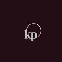 kp initialen logo monogram vector