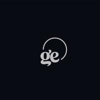 ge initials logo monogram vector