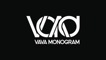 letters vava of vaaa monogram naam initialen woordmerk logo ontwerpsjabloon vector