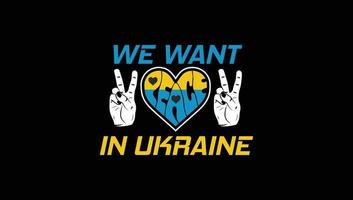 we willen vrede in oekraïne, stop oorlog in oekraïne vector