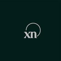 xn initialen logo monogram vector