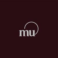 mu initialen logo monogram vector