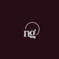 ng initialen logo monogram vector