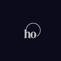 ho initialen logo monogram vector