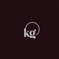 kg initialen logo monogram vector