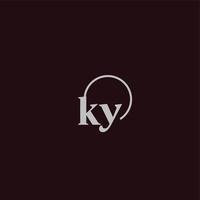 ky initialen logo monogram vector