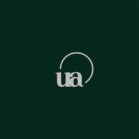 ua initialen logo monogram vector