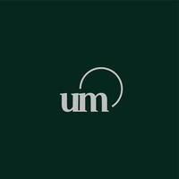 um initialen logo monogram vector