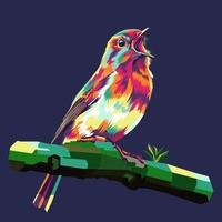 kleurrijke vogel vectorillustratie vector