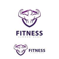 sportschool logo ontwerpsjabloon, fitnessclub creatieve symbolen vector