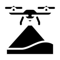 drone kruipende grond glyph pictogram vectorillustratie vector