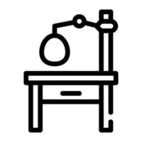 tafel voor onderzoek huisdier lijn pictogram vectorillustratie vector