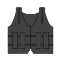 politie vest plat veelkleurig pictogram vector