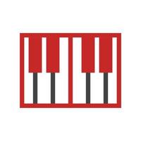 piano plat veelkleurig pictogram vector