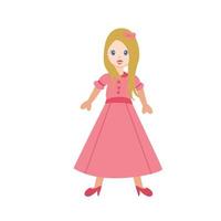 barbie pop plat veelkleurig pictogram vector