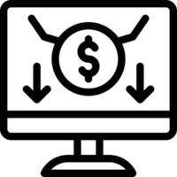 dollar omlaag pijl vectorillustratie op een background.premium kwaliteit symbolen.vector iconen voor concept en grafisch ontwerp. vector