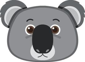 koala hoofd in vlakke stijl vector