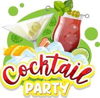 een bannertekst voor een cocktailparty vector