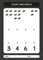 tel en match spel met gebedskleed. werkblad voor kleuters, activiteitenblad voor kinderen vector