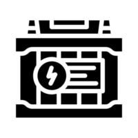 elektrische batterij glyph pictogram vectorillustratie vector