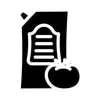 ketchup smakelijke saus glyph pictogram vectorillustratie vector