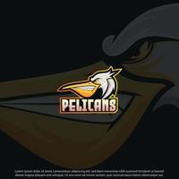 pelikanen mascotte beste logo-ontwerp goed gebruik voor symbool identiteit embleem badge merk en meer vector