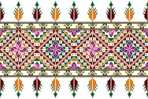 ikat abstract geometrisch etnisch textiel naadloos patroonontwerp. Azteekse stof tapijt mandala ornamenten textiel decoraties behang. tribal boho inheemse turkije textiel traditionele borduurwerk vector. vector