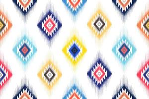 ikat abstract geometrisch etnisch textiel naadloos patroonontwerp. Azteekse stof tapijt mandala ornamenten textiel decoraties behang. tribal boho inheemse turkije textiel traditionele borduurwerk vector. vector