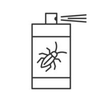 kakkerlakken aas lineaire pictogram. kakkerlak afstotende spray. dunne lijn illustratie. ongediertebestrijding. contour symbool. vector geïsoleerde overzichtstekening