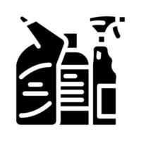 huishoudelijke chemische goederen glyph pictogram vectorillustratie vector