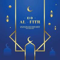 eid al fitr ontwerpachtergrond voor begroetingsmoment vector